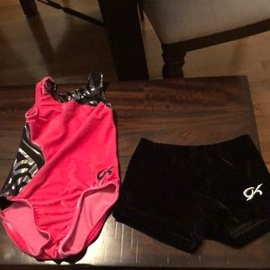 GK Black velour shorts